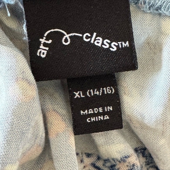 Art Class Blue Floral Skirt - Picture 2 of 4